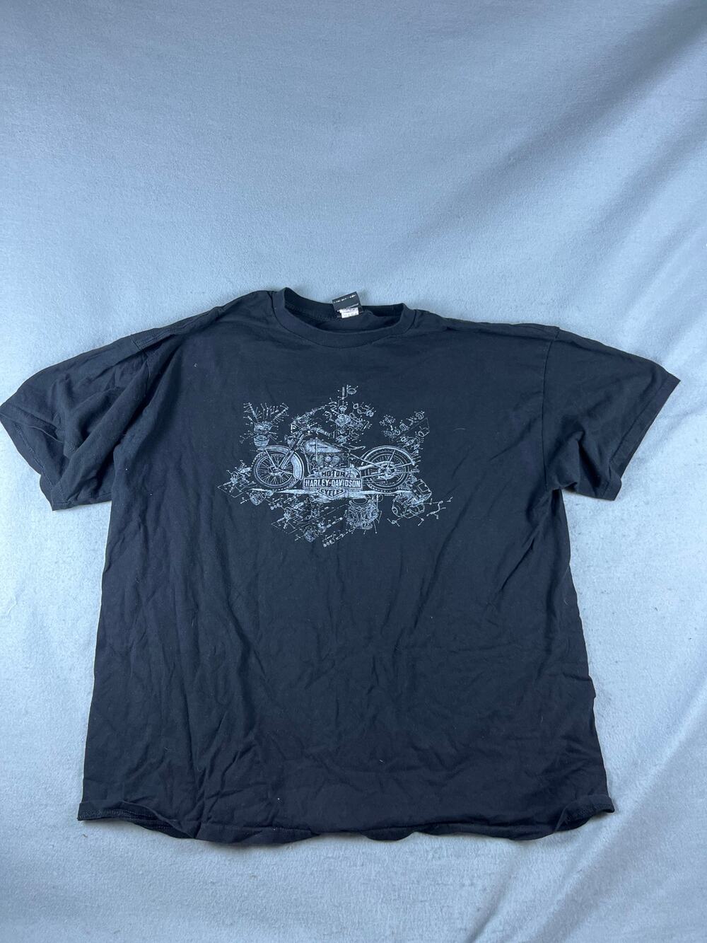 Harley Davidson T-Shirt Mens 2XL Black Badlands Wall SD Motorcycle Biker Graphic